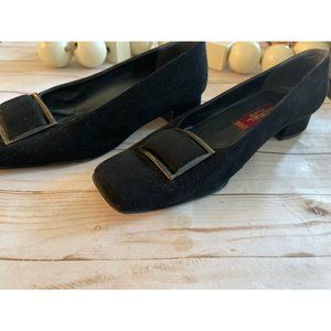 CAREL Paris  Suede Buckle Pump Heels  Sz US 9.5, Eu 40, UK 7.5